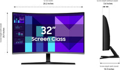 Samsung 32-inch S3 (S39GD) FHD 100Hz Curved Monitor  Game Mode  Eye Saver Mode  Multiple Connectivity with HDMI Port  Built-in Speakers  LS32D39DGANXZA  2025
