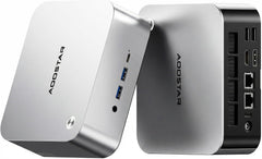 AOOSTAR MACO AMD R7 PRO 6850H Mini PC (8C/16T 4.70Ghz) with LPDDR5 6400Mhz 24GB RAM &1TB M.2 2280 PCIE4.0 NVME SSD 3 *M.2 Slots; Dual 2.5G; LAN Dual USB4；Four-Screen 4K Display