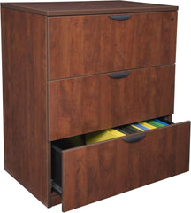 Regency Legacy Stand Up 2 Lateral File/Storage Cabinet/Desk Quad with Bookcase End- Cherry