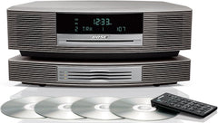 Bose Wave Music System with Multi-CD Changer - Titanium Silver  Compatible with Alexa Amazon Echo (Renewed)