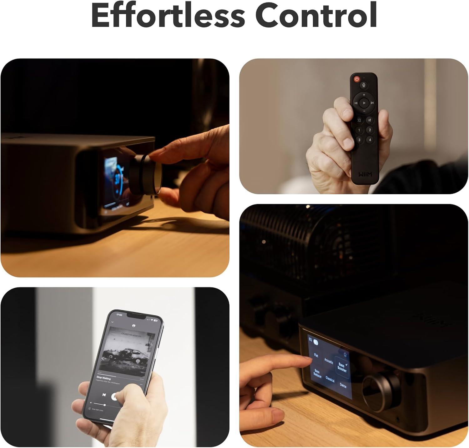 WiiM Ultra Music Streamer & Digital Preamp | 3.5" Touchscreen  Compatible with Google Cast & Alexa  Stream Spotify  Amazon Music  Tidal & More | HDMI ARC  Phono Input & Headphone Output | Space Gray