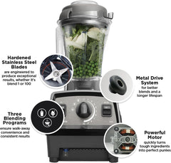Vitamix Propel 510 Blender with Simply Smoothies Cookbook, 3 Preset Blending Programs, Professional-Grade, 48-oz Container, Black