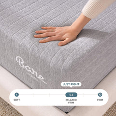 Bare Home King Mattress - Medium Firm - Extra Thick Visco Elastic Memory Foam - CertiPUR-US Certified - Support & Pressure Relief - Minimal Motion Transfer - 100 Night Trial