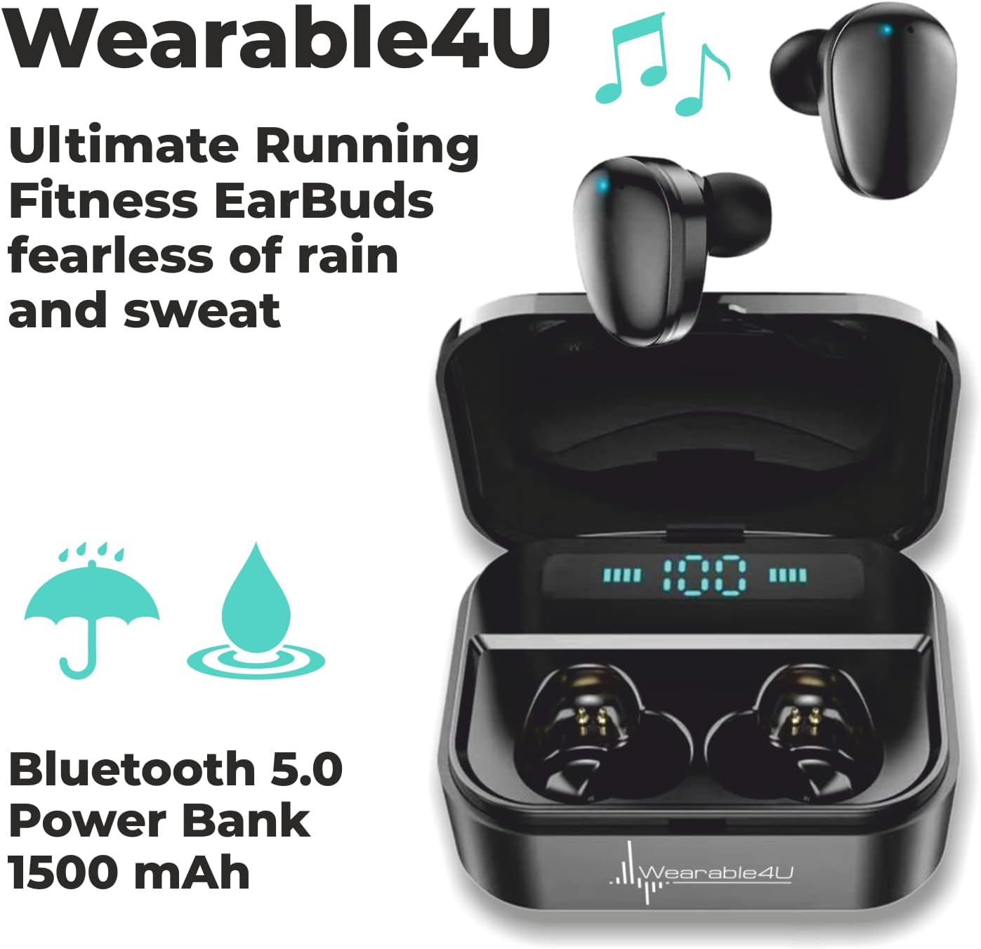 Wearable4U Garmin Forerunner 265S Music GPS Running 42 mm Smartwatch  Whitestone with AMOLED 1.1in Touchscreen Display Black Earbuds Bundle