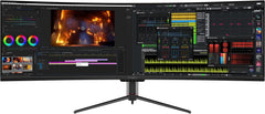 INNOCN 49" Curved Gaming Monitor 144Hz Ultrawide 32:9 WDFHD 3840 x 1080P  R1800  99% sRGB  HDR400  USB Type C  DisplayPort  HDMI  Built-in Speakers  Height/Tilt Adjustable - 49C1G