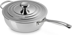 Le Creuset Tri-Ply Stainless Steel Pan 3.5 Quart Nonstick Saucier