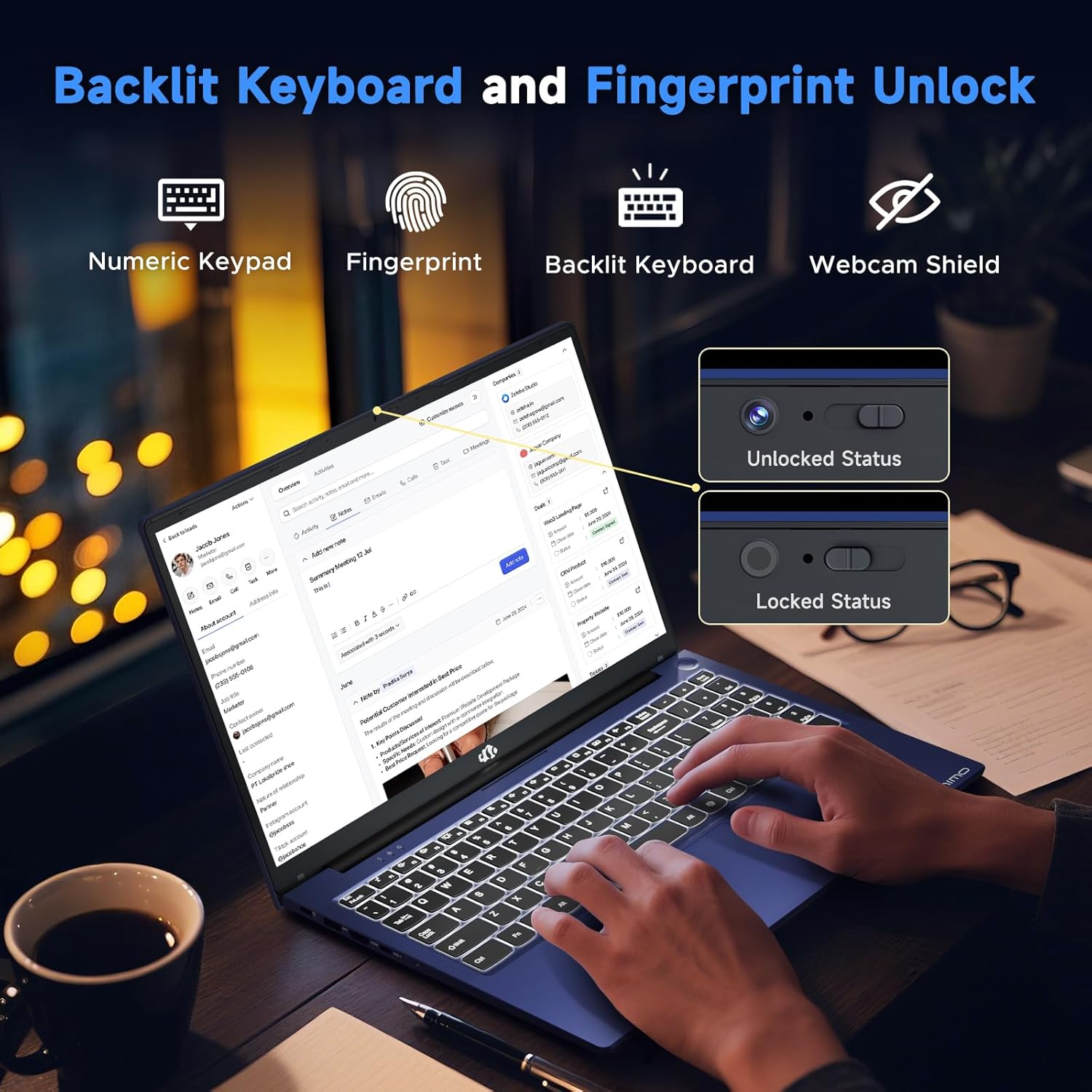 NIMO 2025 Gaming Laptop  15.6" FHD Laptop with AMD R7 7735HS (Beat i7-12650H  Up to 4.75GHz)  16GB DDR5 RAM 512GB SSD Computer with Radeon 680M 100W Type-C Backlit KB Fingerprint