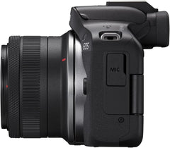 Canon EOS R50 Mirrorless Camera RF-S18-45mm F4.5-6.3 is STM Lens Kit  24.2 Megapixel CMOS (APS-C) Sensor  4K Video  Hybrid Camera  Photo and Video  Vlogging  Content Creator  RF Mount  Black