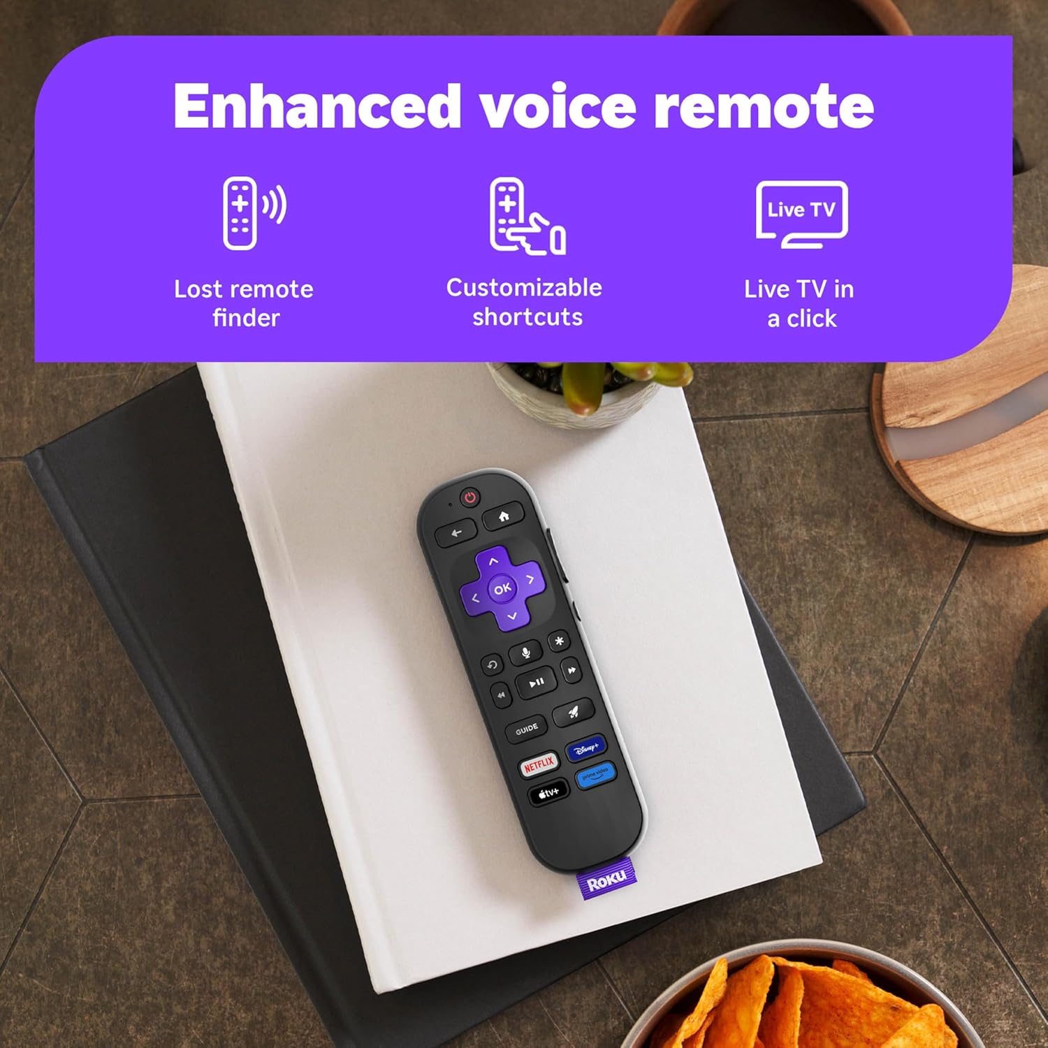 Roku Smart TV – 55-Inch Select Series  4K HDR TV – Roku TV with Enhanced Voice Remote – Flat Screen LED Television with Wi-Fi for Streaming Live Local News  Sports  Family Entertainment