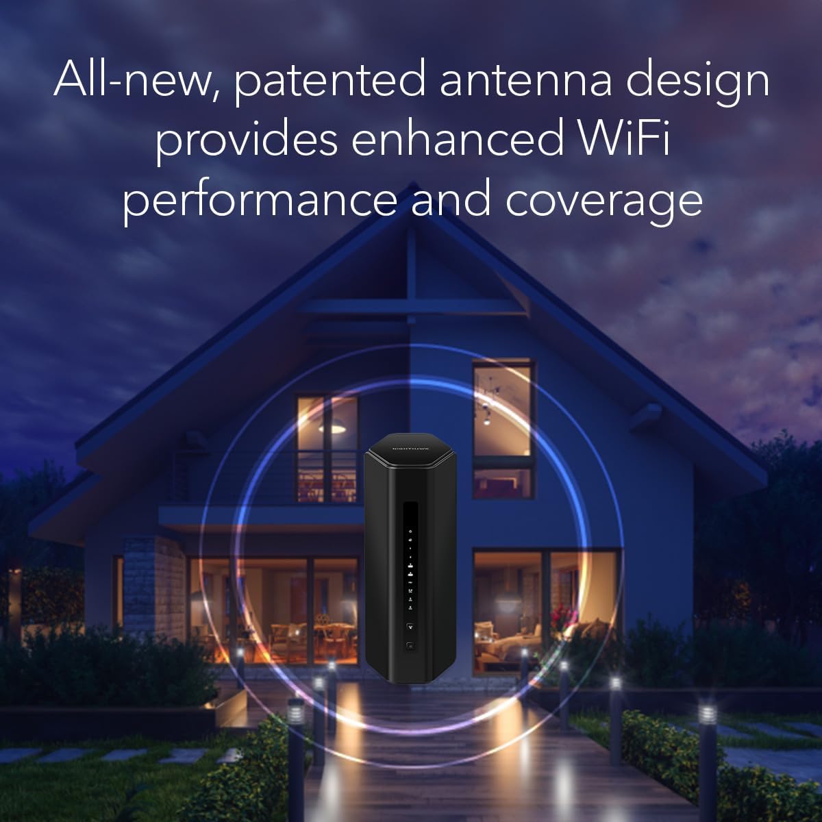 NETGEAR RS300-100NAR Nighthawk RS300 Tri-Band WiFi 7 Router  Wireless Speed Up to 9.3 Gbps  Covers Up to 2500 Sq. Ft.  Black - Certified Refurbished