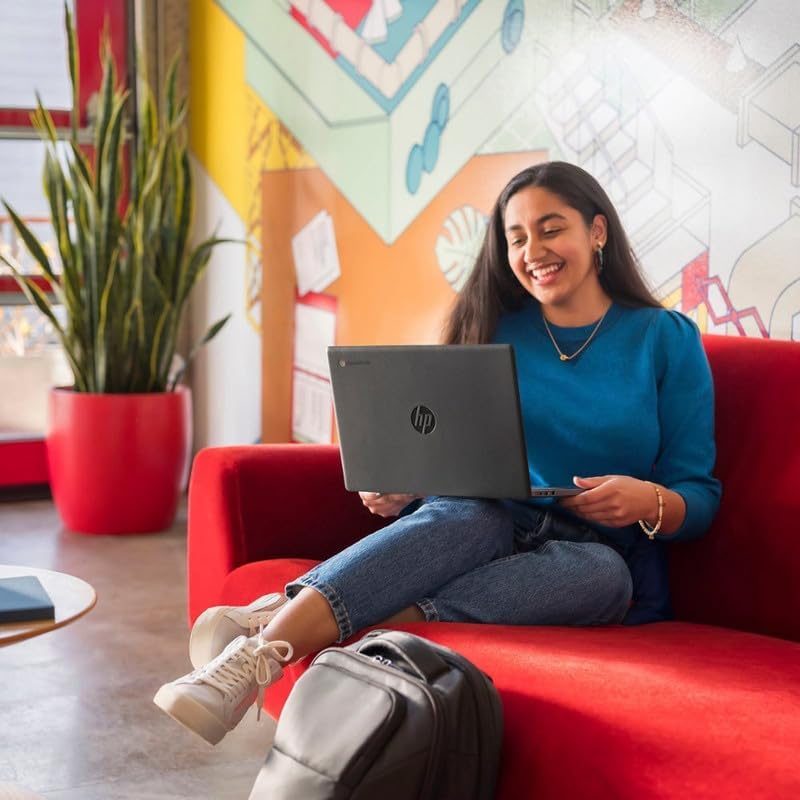 HP Chromebook 14" Business & Student Laptop Computer  4GB RAM 576GB Storage (64GB eMMC + 512GB Docking Station)  4-Cores Intel Celeron  HD Webcam  Long Battery Life  Chrome OS  PLUSERA Earphones