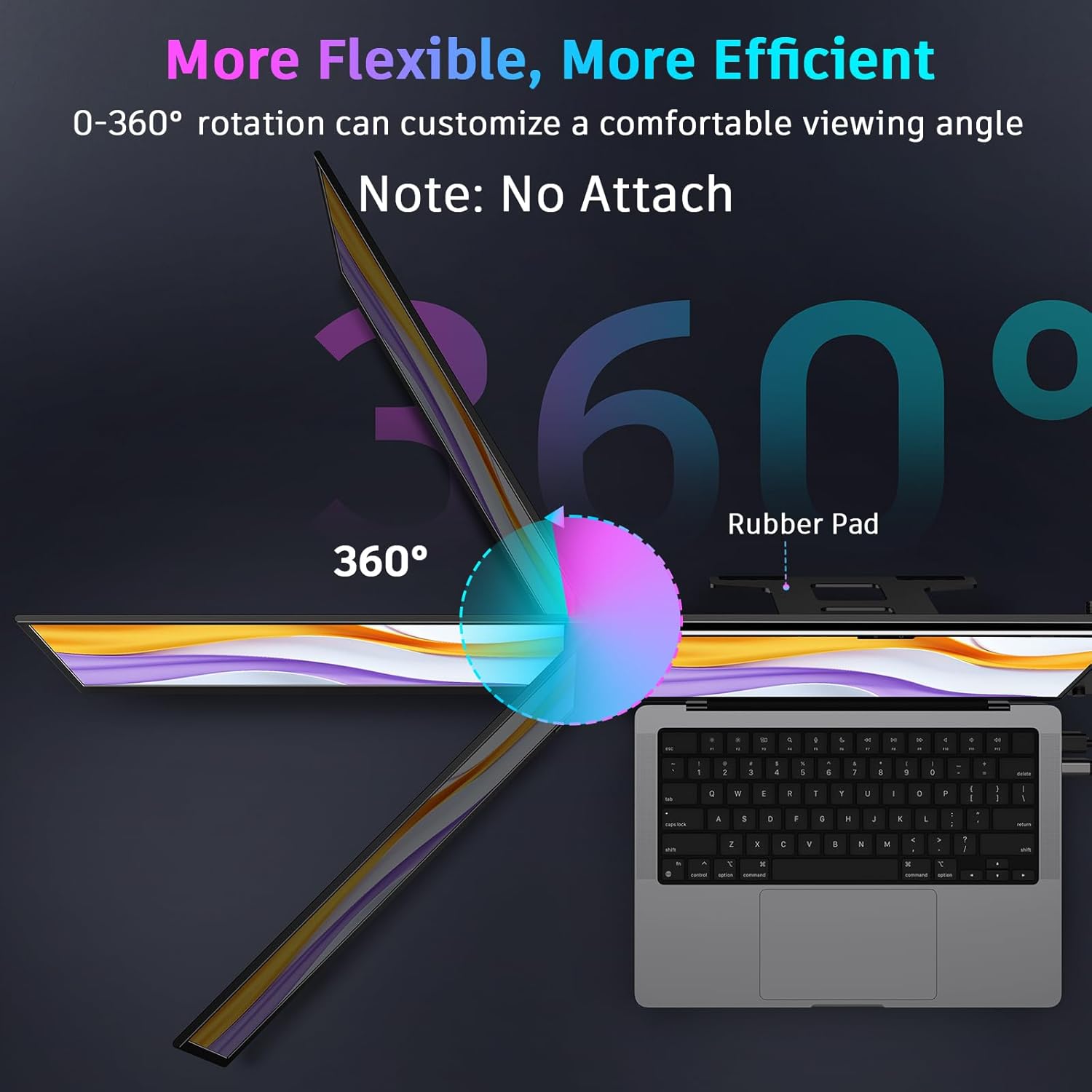 QQH Laptop Screen Extender  15.6" Triple Portable Monitor with Ultra-Slim FHD IPS Display  One Cable USB-C Monitor Extender Compatible with MacOS  Windows  Android for 12-16" Laptop (Driver Need)