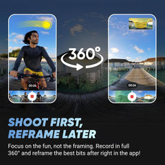 Insta360 X4 Get-Set Bundle - 8K Waterproof 360 Action Camera  4K Wide-Angle Video  Invisible Selfie Stick  Removable Lens Guards  135 Min Battery Life  AI Editing  Stabilization
