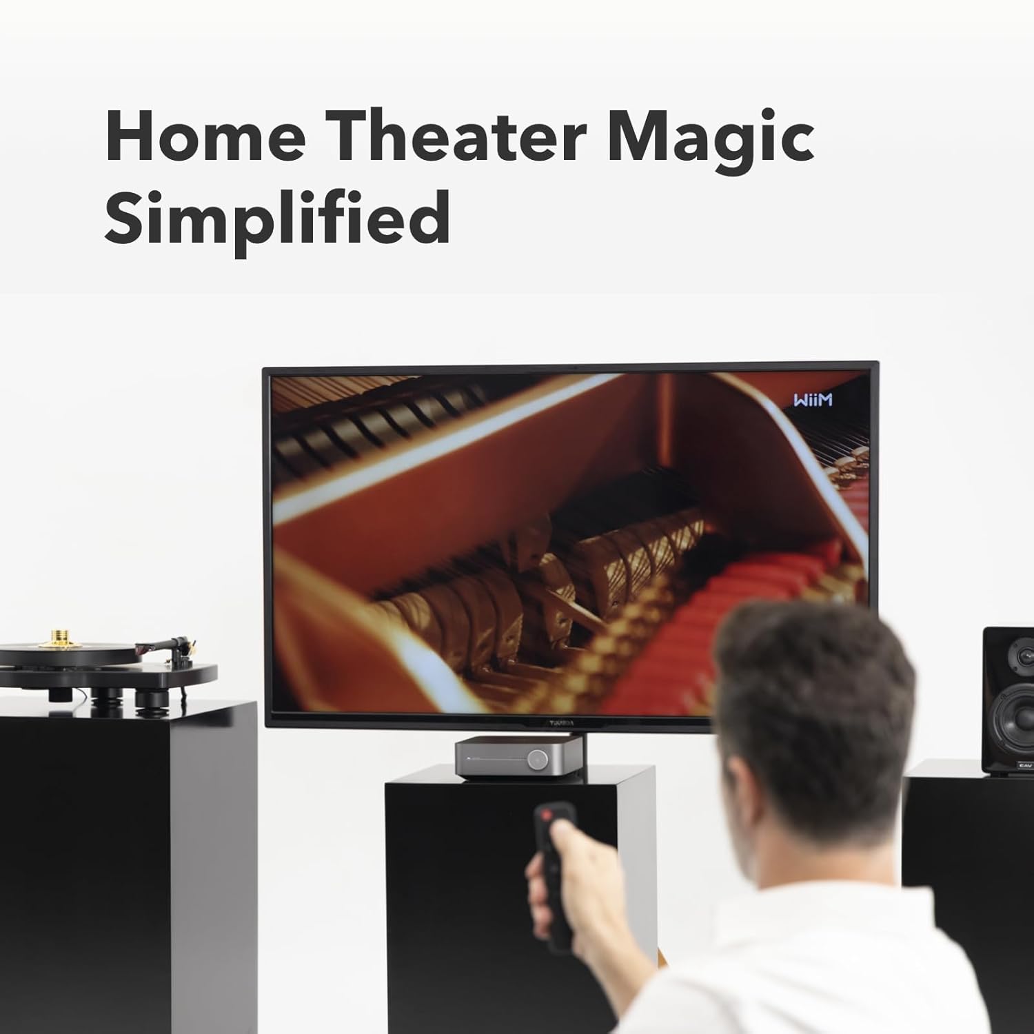 WiiM Amp: Multiroom Streaming Amplifier | Compatible with AirPlay  Google Cast  Alexa | HDMI  Voice Control | Stream from Spotify  Amazon Music  Tidal & More | Space Gray