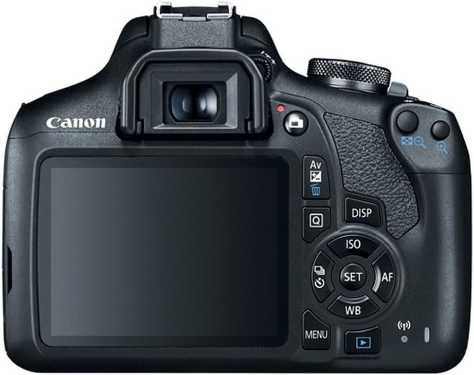 Canon EOS Rebel T7 DSLR Camera with EF18-55mm + EF 75-300mm Double Zoom Kit 2727C021 Bundle with Lexar Premium 64GB SDXC Memory Card  Deco Essentials Camera Bag and Corel Photo Video Suite