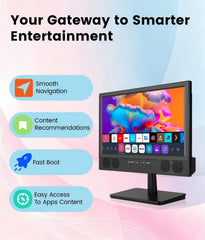 Feihe 14 Inch Small Smart TV  HD LED Flat Screen Smart TV with ATSC Tuner/HDMI/USB/AV for Kitchen  RV  Camper  Bedroom or Travel Use