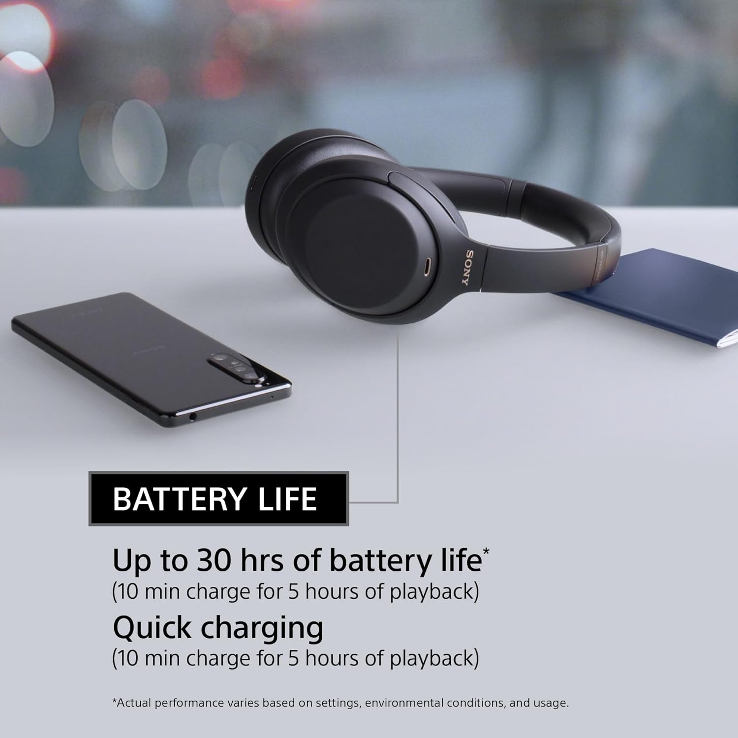 Sony WH-1000XM4 Wireless Premium Noise Canceling Overhead Headphones with Mic for Phone-Call and Alexa Voice Control  Black WH1000XM4