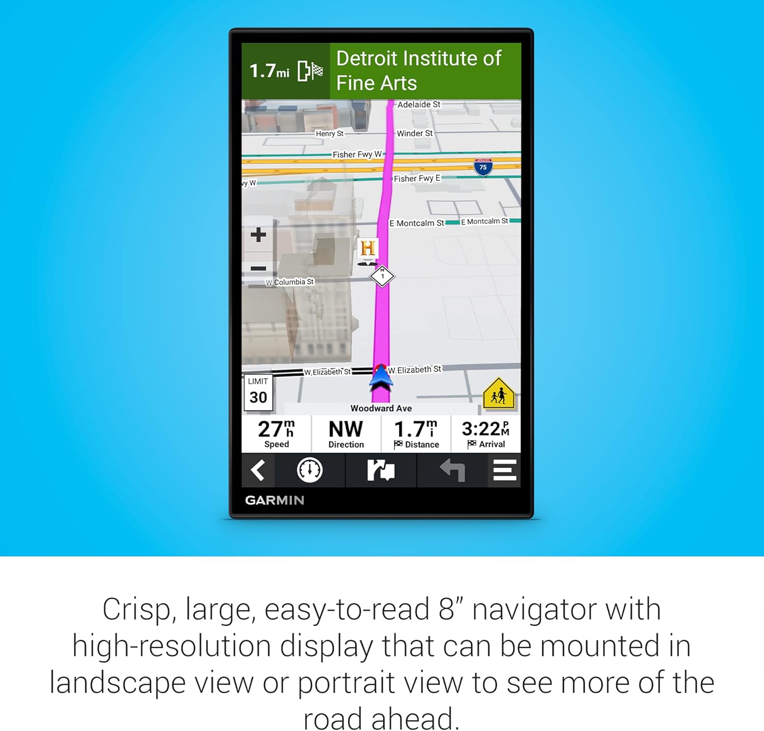 Garmin DriveSmart 86  8-inch Car GPS Navigator with Bright  Crisp High-Resolution Maps and Garmin Voice Assist