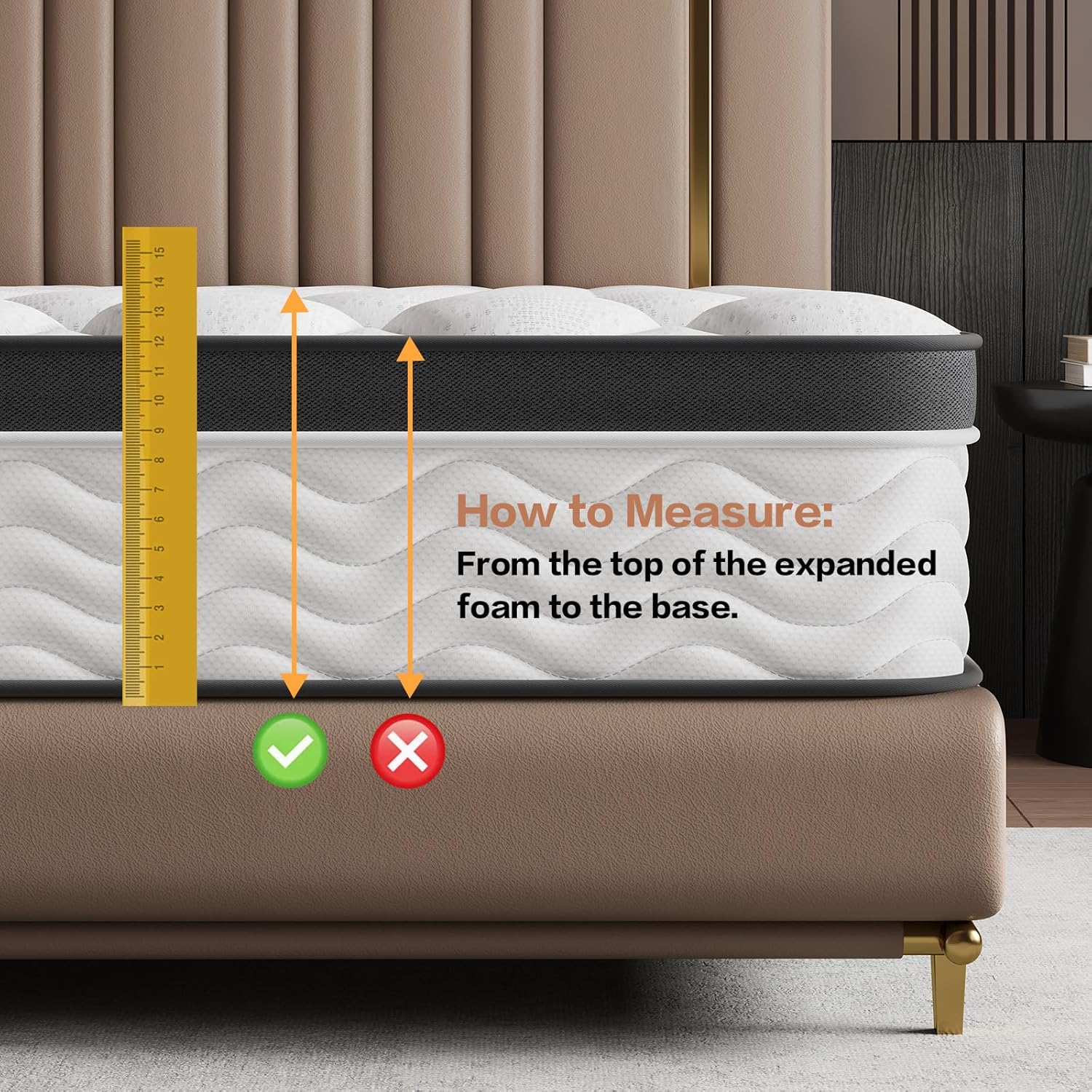 King Size Mattress, Medium Firm Memory Foam & Pocket Spring Hybrid Mattress,12 Inch King Size Mattress in a Box,CertiPUR-US Certified Safe Materials,Ideal for All Sleep Positions,76x80 Inches
