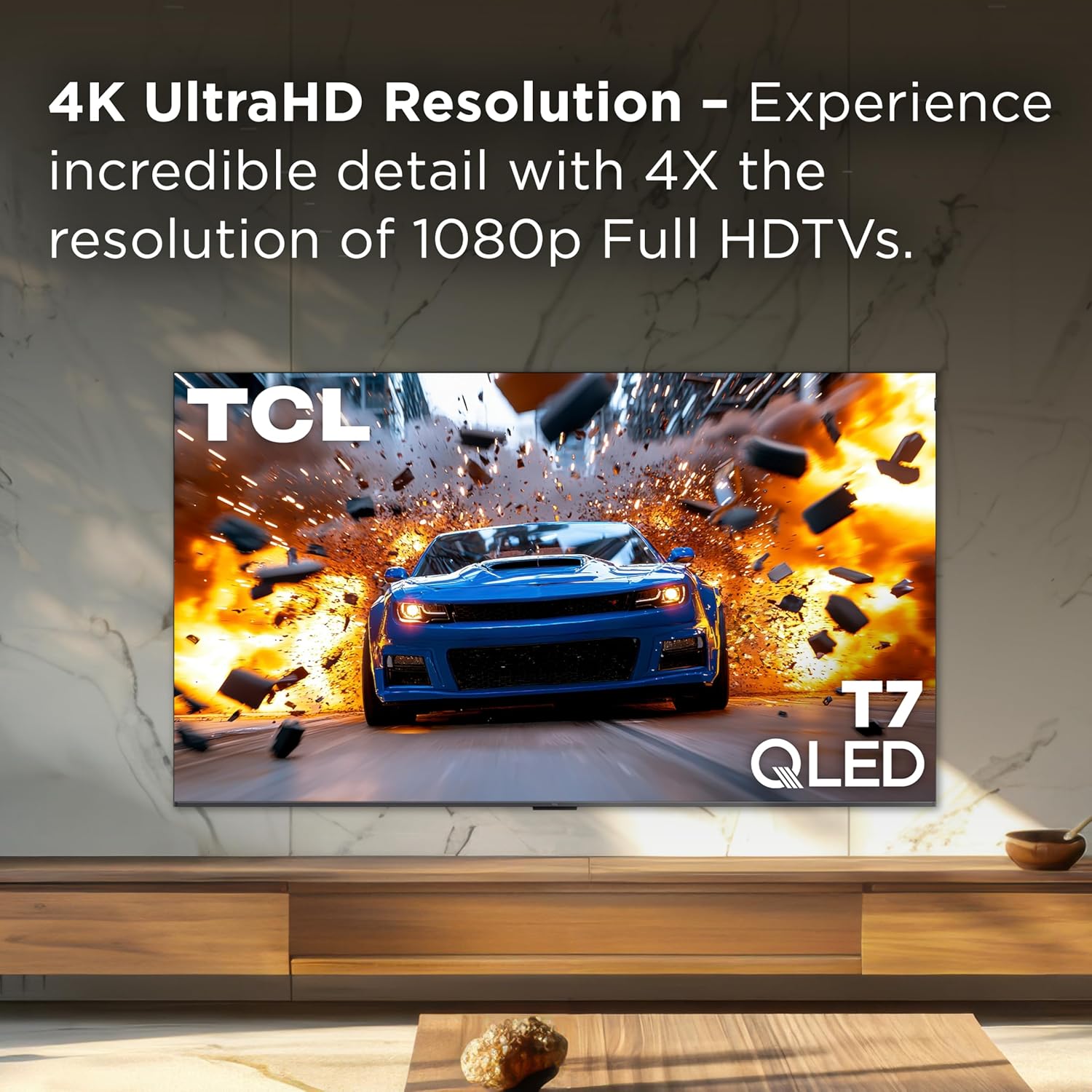 TCL 65 Inch Class T7 Series | 4K QLED HDR | 65T7  2025 Model | 120HZ-144HZ High Brightness Smart Google TV Dolby Atmos Audio | Voice Remote Alexa Gaming Streaming Television