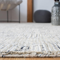 SAFAVIEH Aspen Collection Area Rug - 9' x 12', Grey & Beige, Handmade Boho Wool, Ideal for High Traffic Areas in Living Room, Bedroom (APN286F)