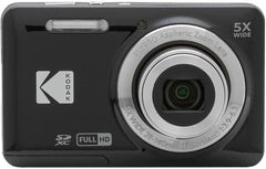 Kodak Pixpro FZ55 Digital Camera (Black) Bundle  Includes: SanDisk 128GB Memory Card  Hard Shell Camera Case  SD Card Reader and More (6 Items)