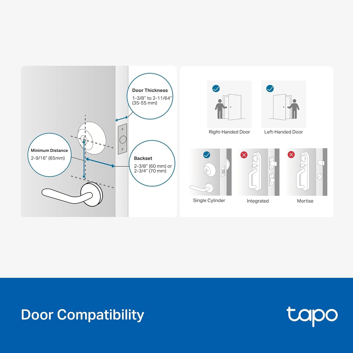 Tapo Smart Door Lock  Deadbolt | Keyless Entry  Fingerprint Recognition  Touchscreen Keypad & in-App Monitoring with Scheduled Access|1-Year Rechargeable Battery |BHMA Grade 2 | DL110