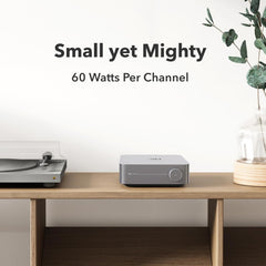 WiiM Amp: Multiroom Streaming Amplifier | Compatible with AirPlay  Google Cast  Alexa | HDMI  Voice Control | Stream from Spotify  Amazon Music  Tidal & More | Space Gray