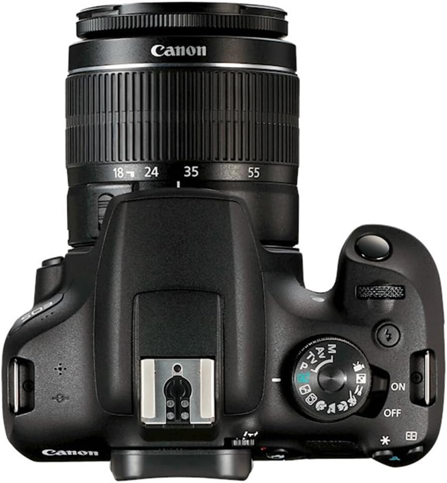 Canon EOS Rebel T7 DSLR Camera with EF18-55mm + EF 75-300mm Double Zoom Kit 2727C021 Bundle with Lexar Premium 64GB SDXC Memory Card  Deco Essentials Camera Bag and Corel Photo Video Suite