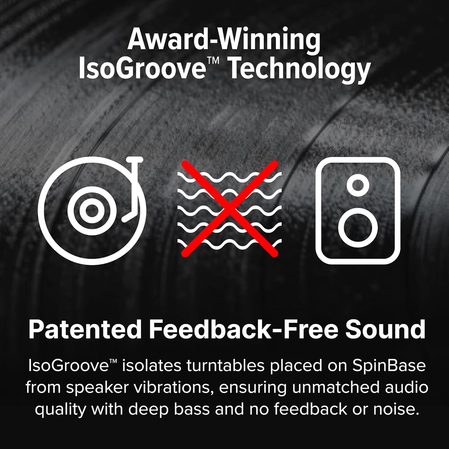 Andover Audio Spinbase 2 Speaker System Designed for Turntables; Phono Input  BT  Analog and Optical Input  ISOGroove Anti-Feedback  with Remote Control (Black)