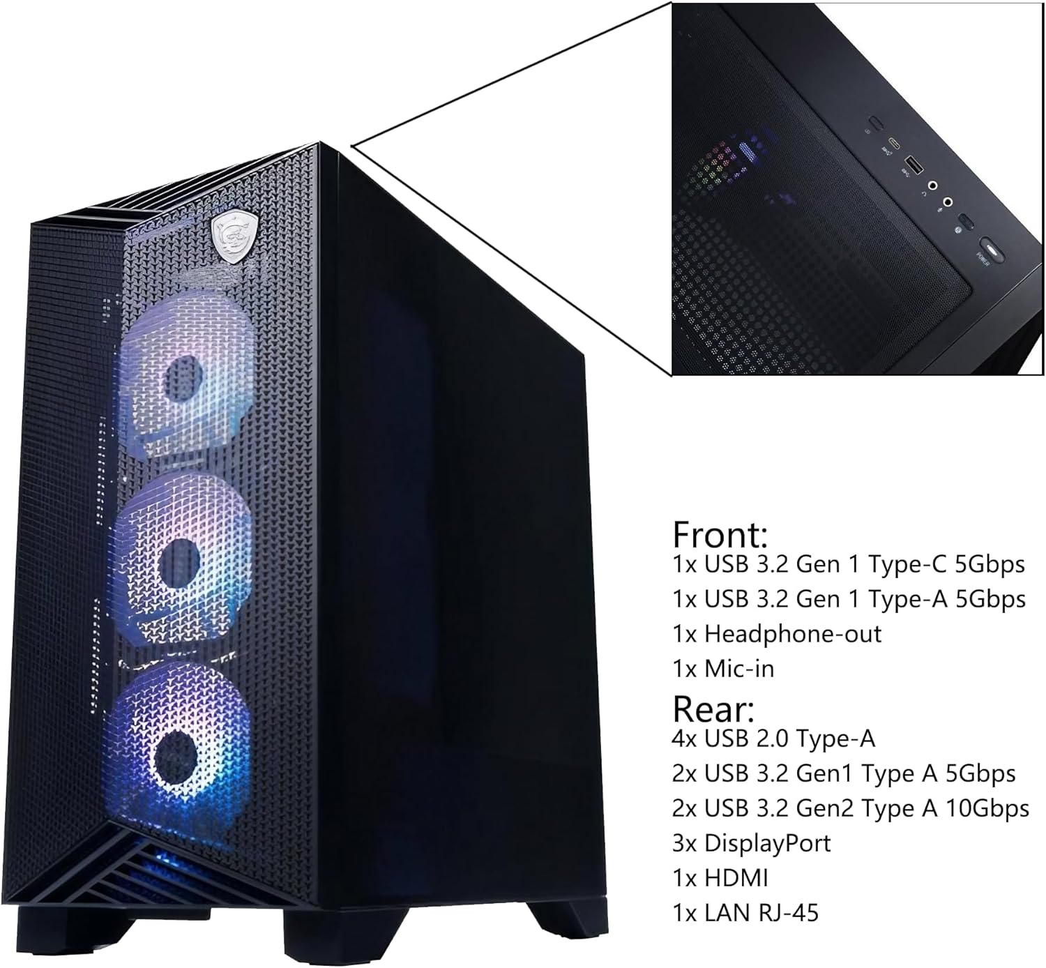 msi Aegis ZS2 AI Gaming Desktop | AMD 8-Core Zen 5 Ryzen 7 9700X | 64GB DDR5 2TB SSD | NVIDIA GeForce RTX 5070 Ti 16GB GDDR7 DLSS4 (Up to 1406 AI Tops) | Liquid Cooling Win11 Pro w/DLCA Accessory