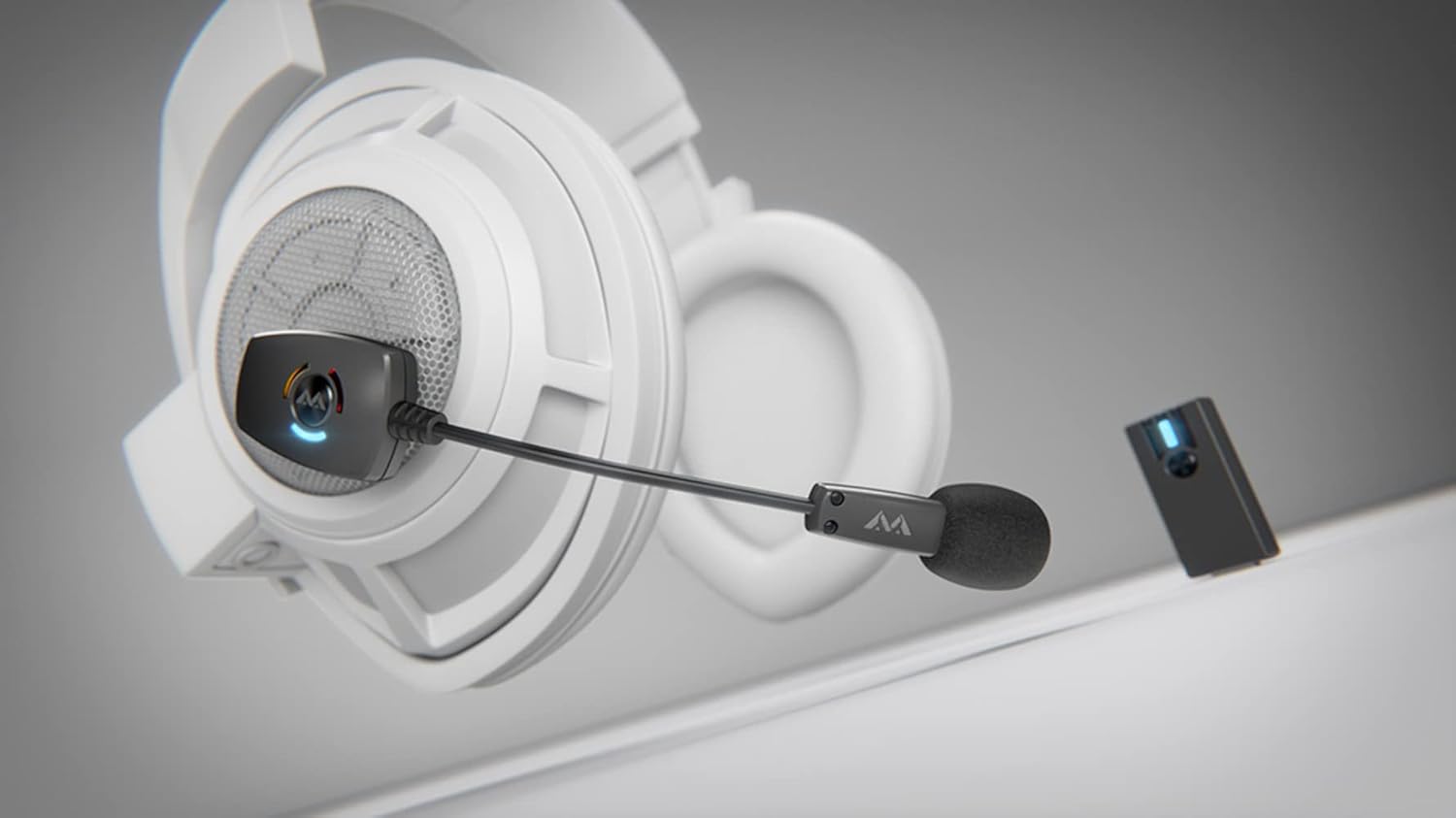 Antlion Audio ModMic Wireless Attachable Boom Microphone for Headphones - Compatible with PC  Mac  Linux  PS4  Any USB A Type