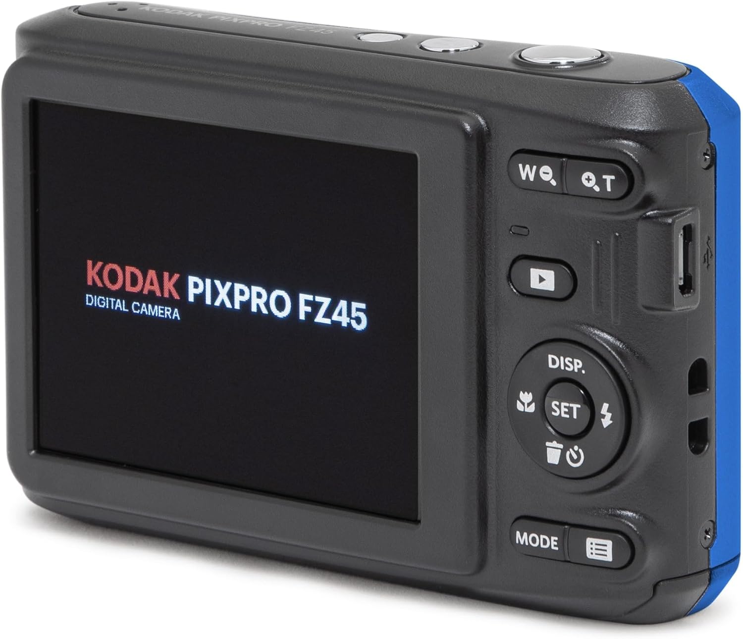 KODAK PIXPRO FZ45-BK 16MP Digital Camera 4X Optical Zoom 27mm Wide Angle 1080P Full HD Video 2.7" LCD Vlogging Camera  Blue