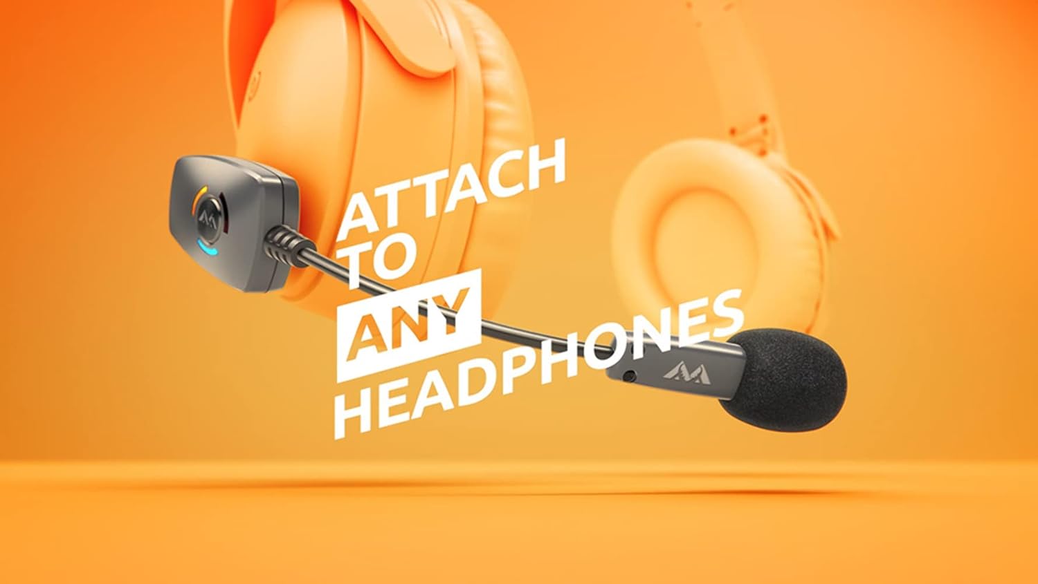 Antlion Audio ModMic Wireless Attachable Boom Microphone for Headphones - Compatible with PC  Mac  Linux  PS4  Any USB A Type