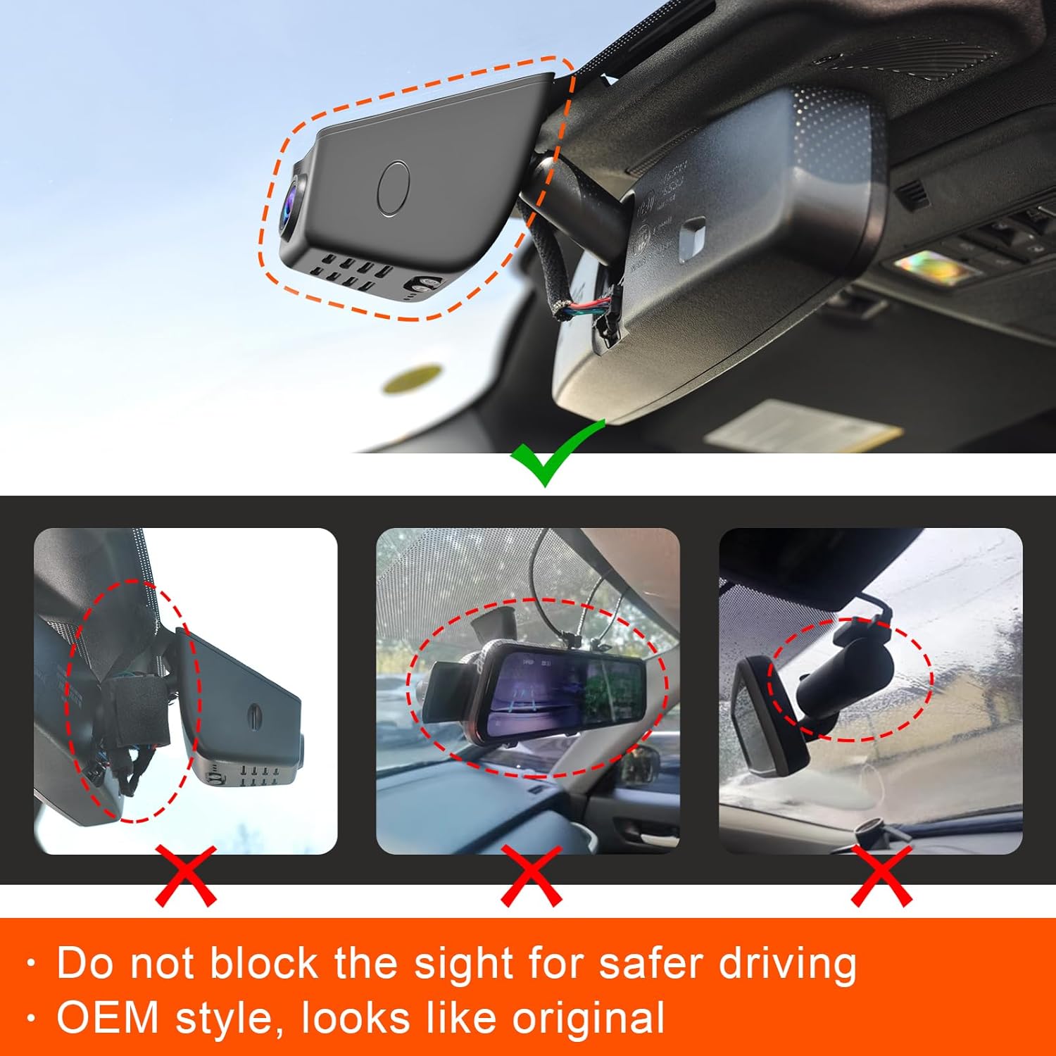 Front 4K & Rear 1080P Dash Cam fit for Ford F150 2018-2026 F250/F350/F450 Super Duty 2020-2026 XLT Lariat King Ranch Raptor Limited Platinum (Model A)  Free App & WiFi  128GB Card