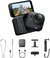 Insta360 GO Ultra Creator Bundle - Small 4K Vlogging Camera  Hands-Free  POV Cam  1/1.28" Sensor  53g Lightweight  156° FOV  200 Min Battery Life  Magnetic Wearable Action Camera for Sports  YouTube