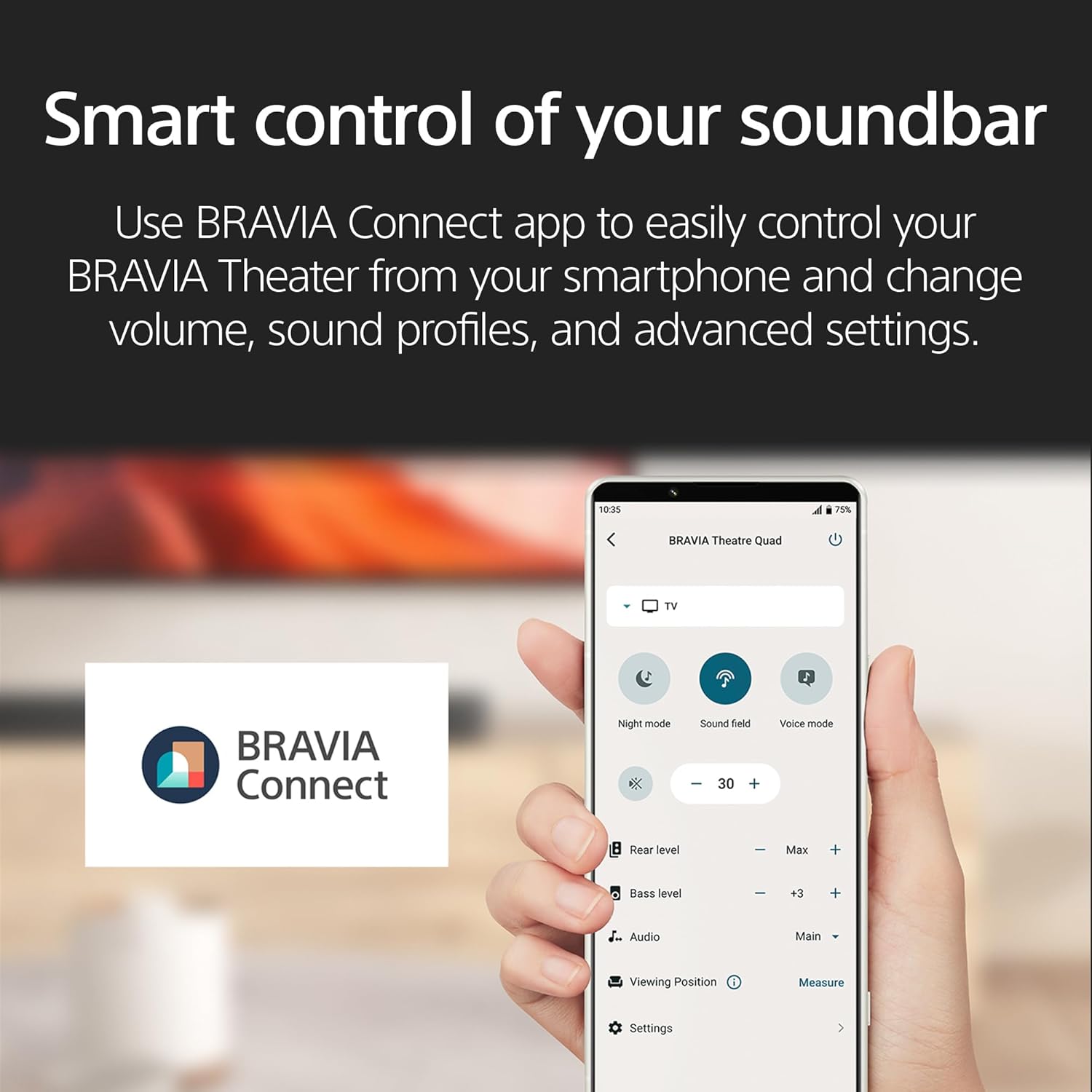 Sony 50-Inch 4K Ultra HD BRAVIA 3 LED Smart TV (K-50S30) 2024 Model + BRAVIA Theater Bar 6 3.1.2ch Sound Bar with Wireless Subwoofer Bundle