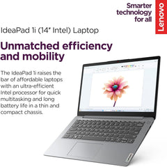 Lenovo IdeaPad Laptop for Students  1-Year Office 365  Intel High Performance CPU  4GB RAM  128GB eMMC  SD-Card Reader  WiFi 6  Windows 11 S  8 in 1 Hub  Type C RJ45 Cable