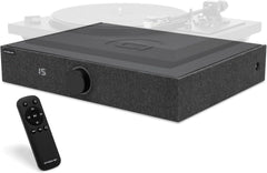 Andover Audio Spinbase 2 Speaker System Designed for Turntables; Phono Input  BT  Analog and Optical Input  ISOGroove Anti-Feedback  with Remote Control (Black)