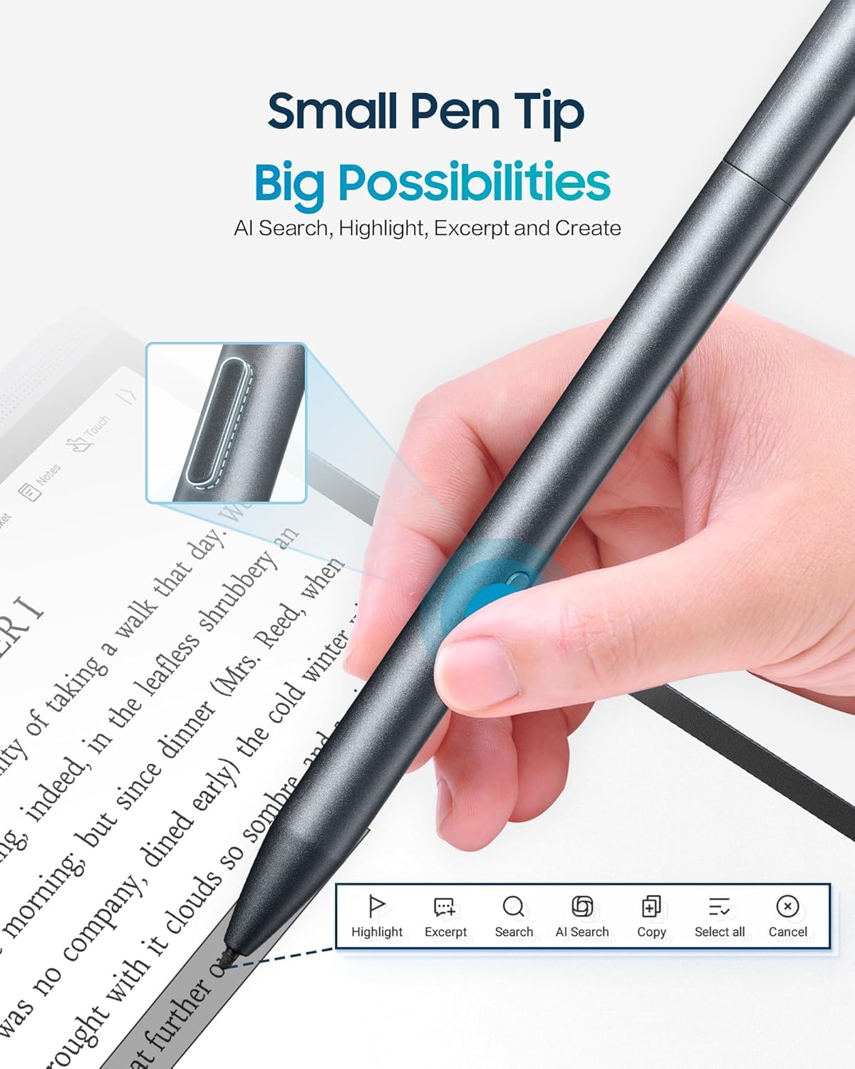 iFLYTEK AINOTE Air 2 Bundle – 8.2" E Ink AI Note-taking Tablet with Stylus  4096 Pressure Levels  Digital Notebook with Voice-to-Text Transcription  Multi-languages Support  Ideal for Meetings & Study
