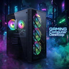 STGAubron Gaming PC Desktop Computer  Radeon RX 590 8G  Intel Core i7 up to 3.9G  32GB RAM  1TB SSD  WiFi 6  BT 5.0  RGB Fan x4  Windows 11 Home