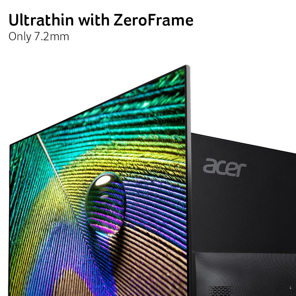 acer SB272U Ebiip 27" WQHD 2560x1440 IPS Zero-Frame Gaming Office Monitor | AMD FreeSync Technology | Ultrathin Stylish Design | 100Hz | 1ms VRB | Low Blue Light | Display Port & 2 x HDMI 2.0 Ports
