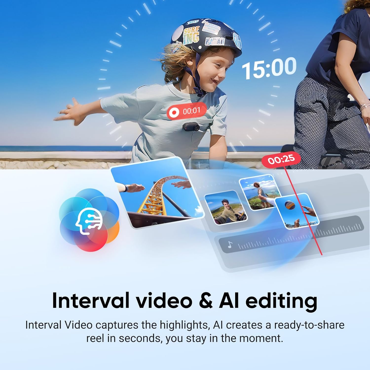Insta360 GO 3S - 128 GB Black 4K Tiny Portable Vlogging Camera  Hands-Free POVs  Mount Anywhere  Stabilization  140 Min Battery Life  10m Waterproof  Pet POV