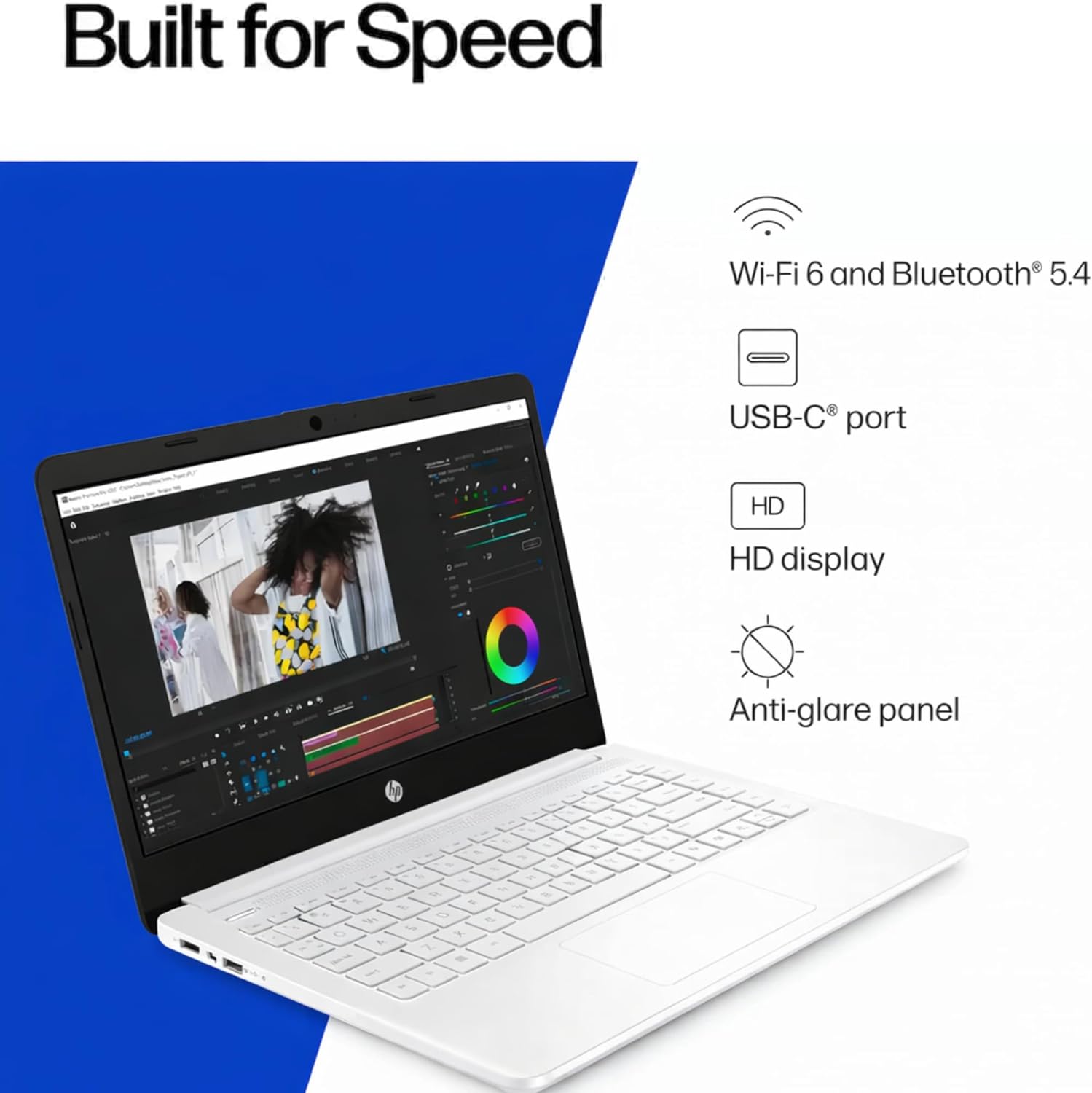 HP Home and Student Essential Laptop with Microsoft 365-1.1TB Storage - 8GB RAM - Intel Inside | Anti-Glare Display  64GB SSD and 1TB Cloud Storage  Fast Charge and 12hrs Battery  no Mouse