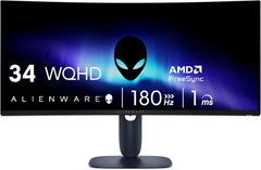 Alienware 34 Curved Gaming Monitor – AW3425DWM - 34-inch WQHD 180Hz 1ms Display  1500R  AMD FreeSync Premium  VESA AdaptiveSync.