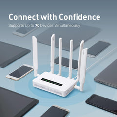 GL.iNet GL-X3000 (Spitz AX) Cellular Gateway 5G Router for House & RV  Wi-Fi 6  Detachable Antennas  Dual-SIM  T-Mobile & AT&T IoT Device Certified  Family/Rural Area/Road Trips