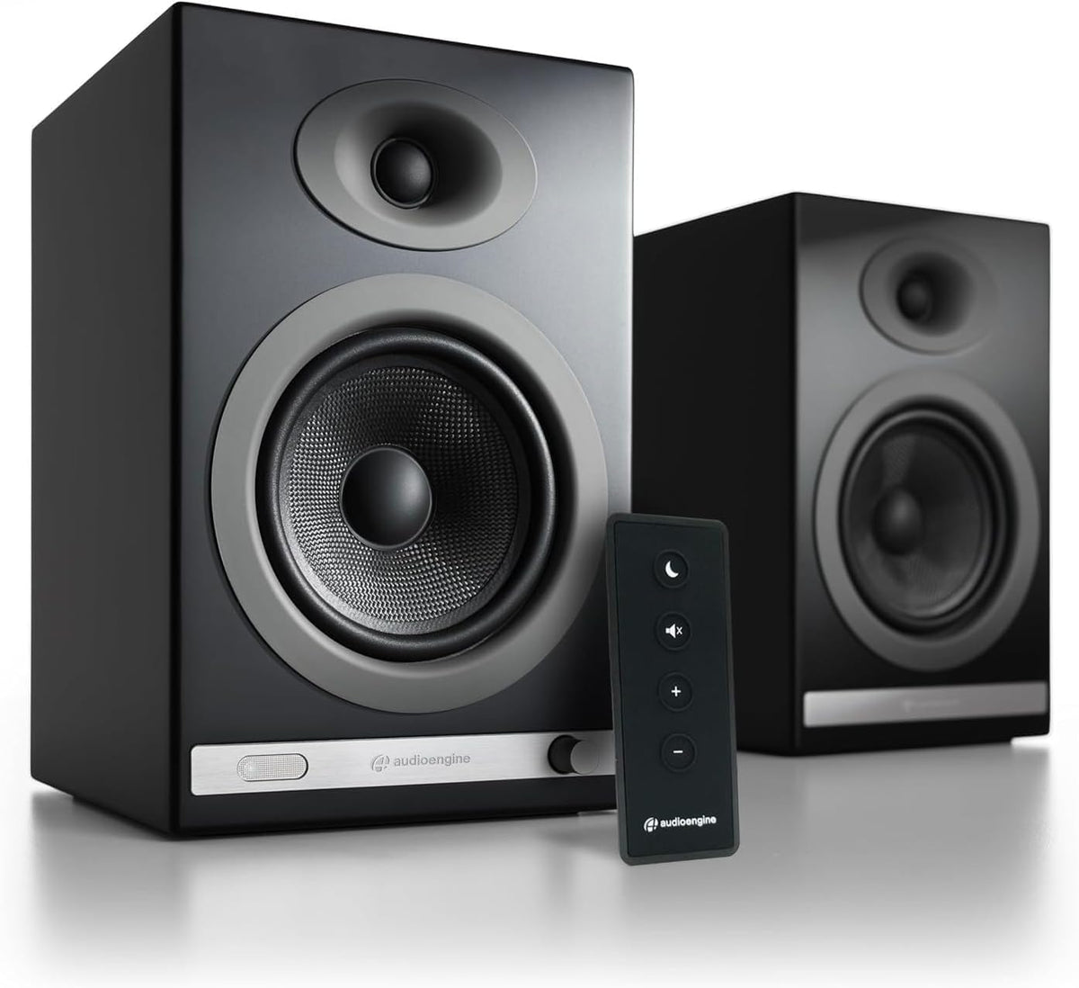 Audioengine HD5 Premium Powered Speakers | 150W Audiophile-Grade Bluetooth 5.0 with aptX HD | Built-in 24-Bit DAC | Real Wood Veneer | Bookshelf Speakers for Home Audio  Studios & Vinyl