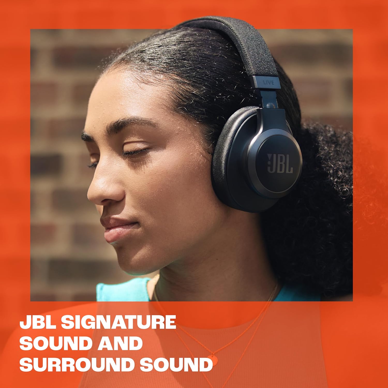 JBL Live 770NC - Wireless Over-Ear Headphones with True Adaptive Noise Cancelling with Smart Ambient  Up to 65 Hours of Battery Life  Comfort-fit Fabric Headband & Carrying Pouch (Black)