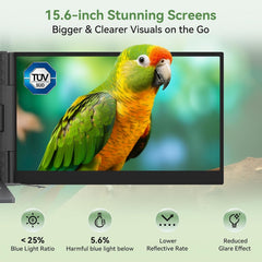 Blackview DCM8 Triple Laptop Screen Extender 15.6" 1080P FHD IPS Portable External Screen Two Cable USB C Travel for 13-17'' Laptop Plug & Play Compatible with Windows/Mac/Chrome OS/Mobile Devices