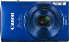 Canon PowerShot ELPH 190 Digital Camera Bundle (Blue) Compact Point and Shoot with WiFi Optical Zoom | Portable Design for Travel Sharing and Everyday Photography with Case and 64GB Card
